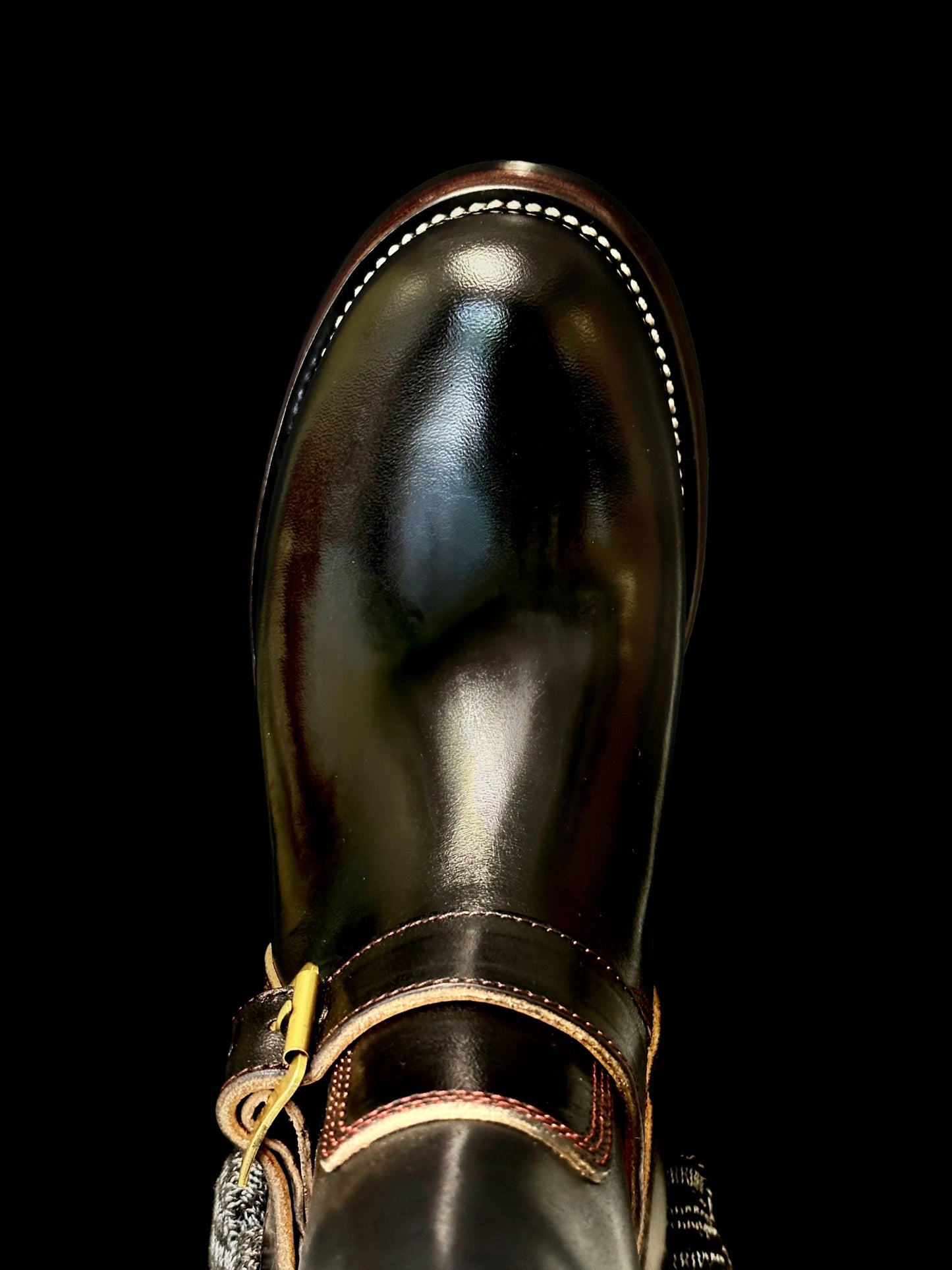 Engineer Boots 11" MTO- Black Maryam Horsebutt with hand painting-BG2383