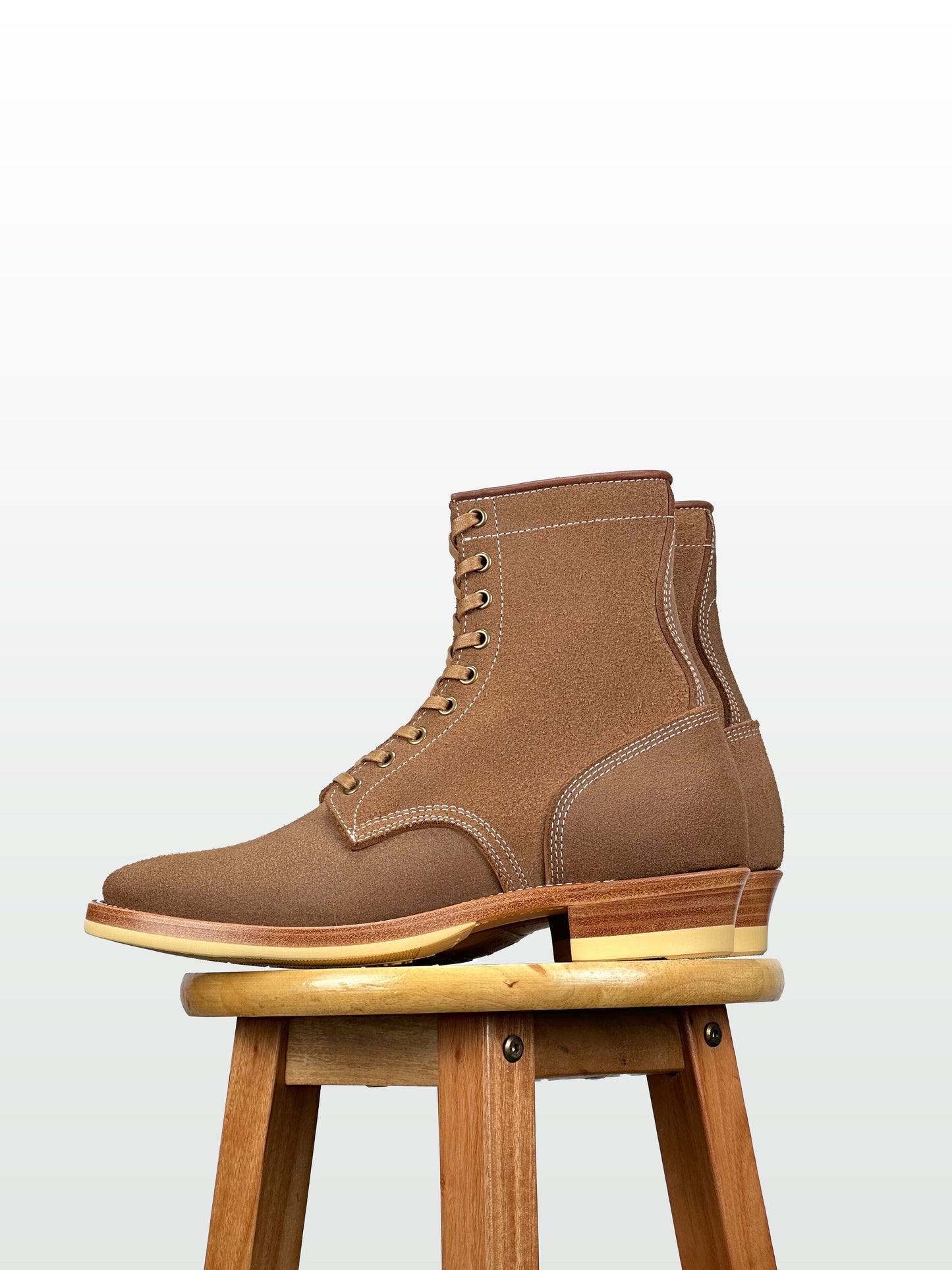 Woodcutting boots - Horween natural roughout-C28