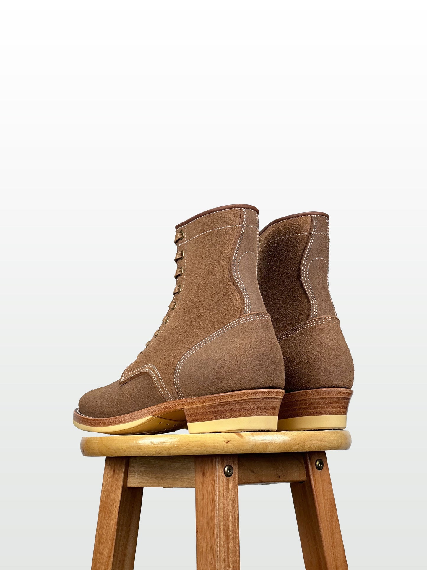 Woodcutting boots - Horween natural roughout-C28