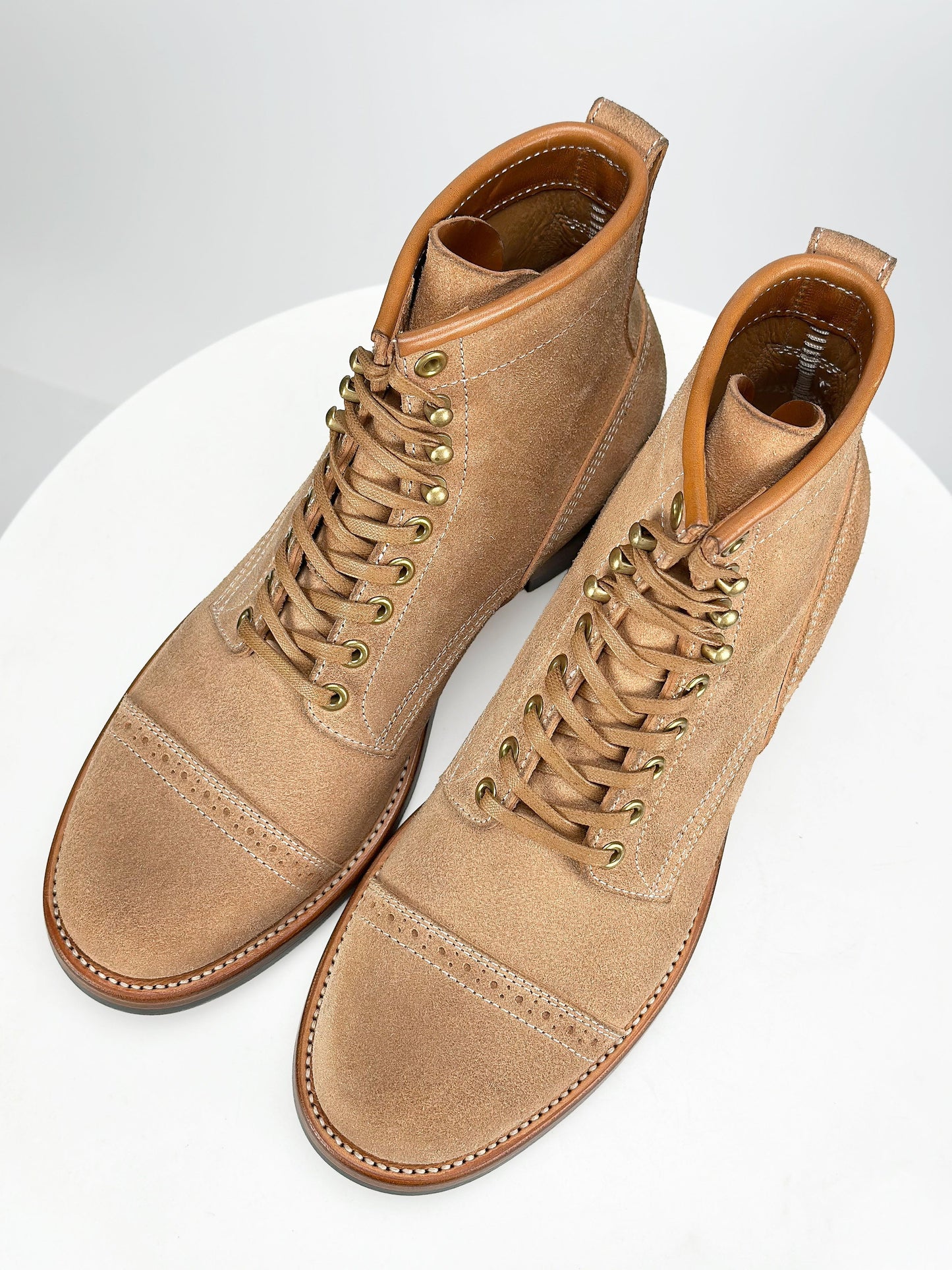 Round-Toe Logger Boots – Maryam Horsebutt Reverse, Goodyear Welt