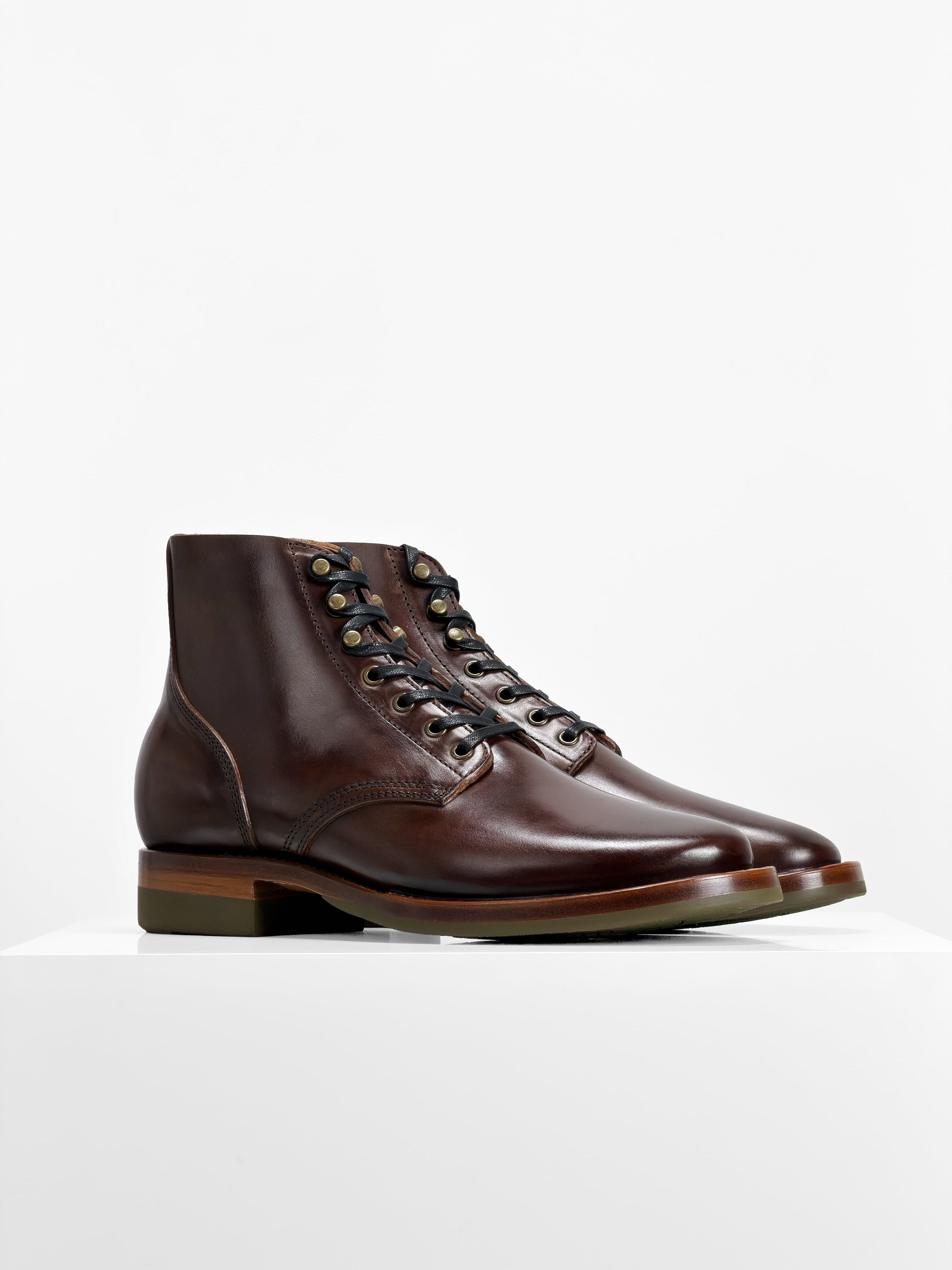 (MTO)-Escape Boots — Maryam coffee oil and waxed horsebutt -6713