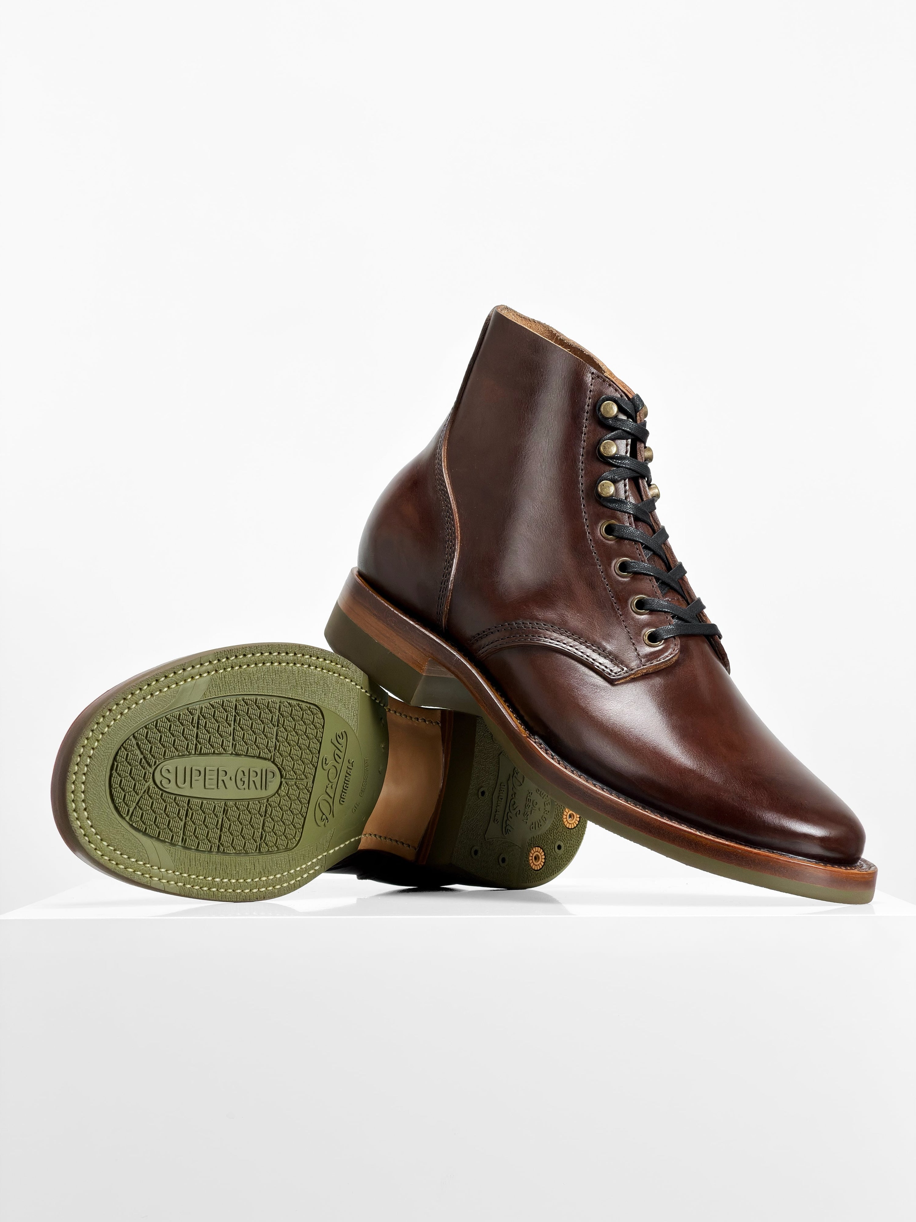 (MTO)-Escape Boots — Maryam coffee oil and waxed horsebutt -6713