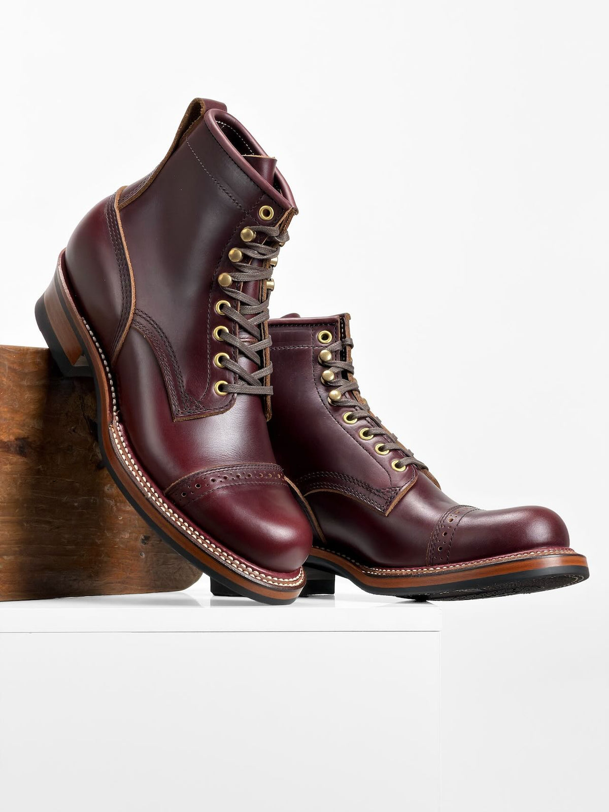 Ready to Ship - Woodcutting boots - Horween chromexcel Claret - 6771