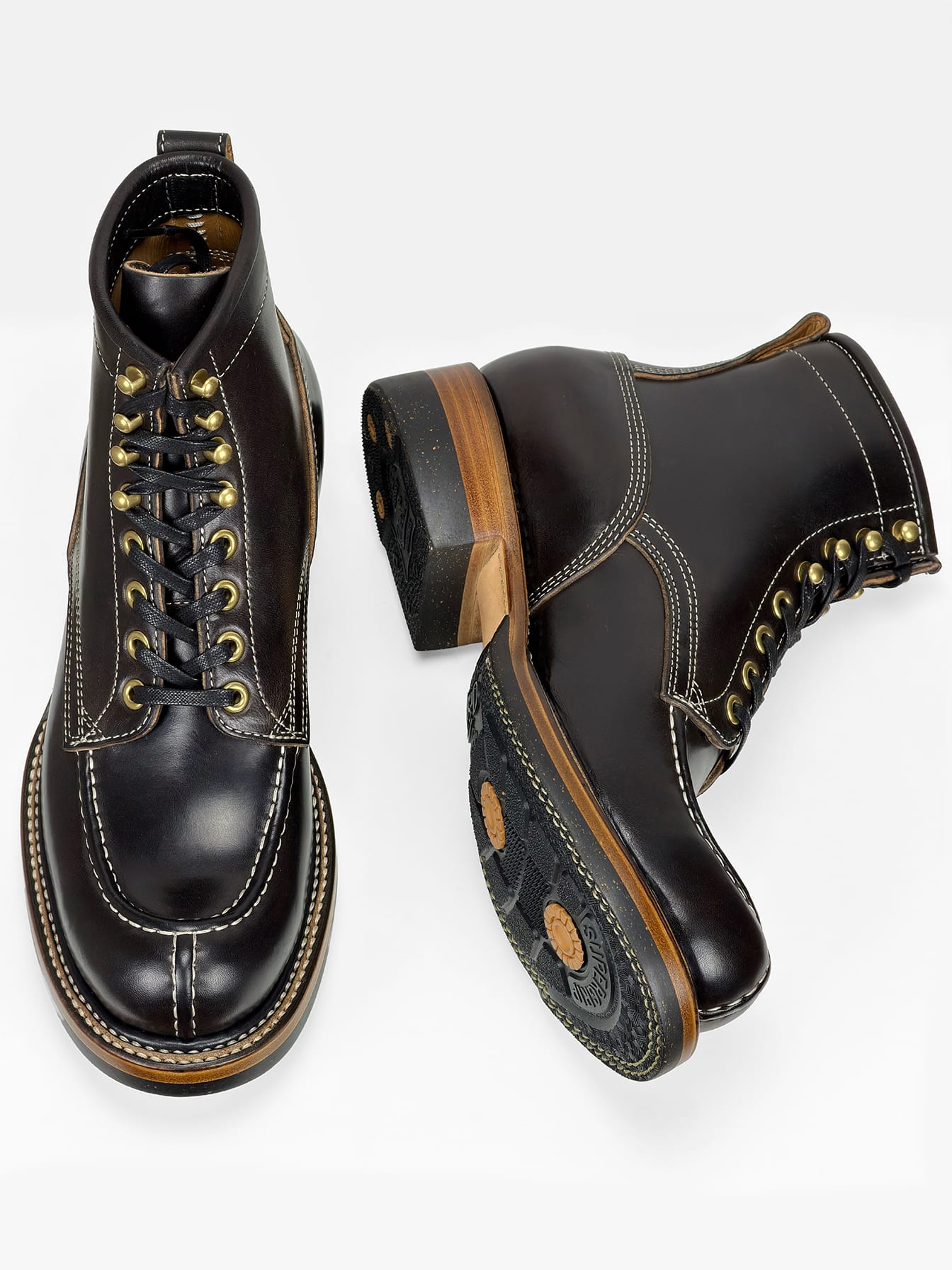 (MTO) - Tanker Boot | Horween Black CXL | Dr. Sole | Stitchdown Construction - 6270