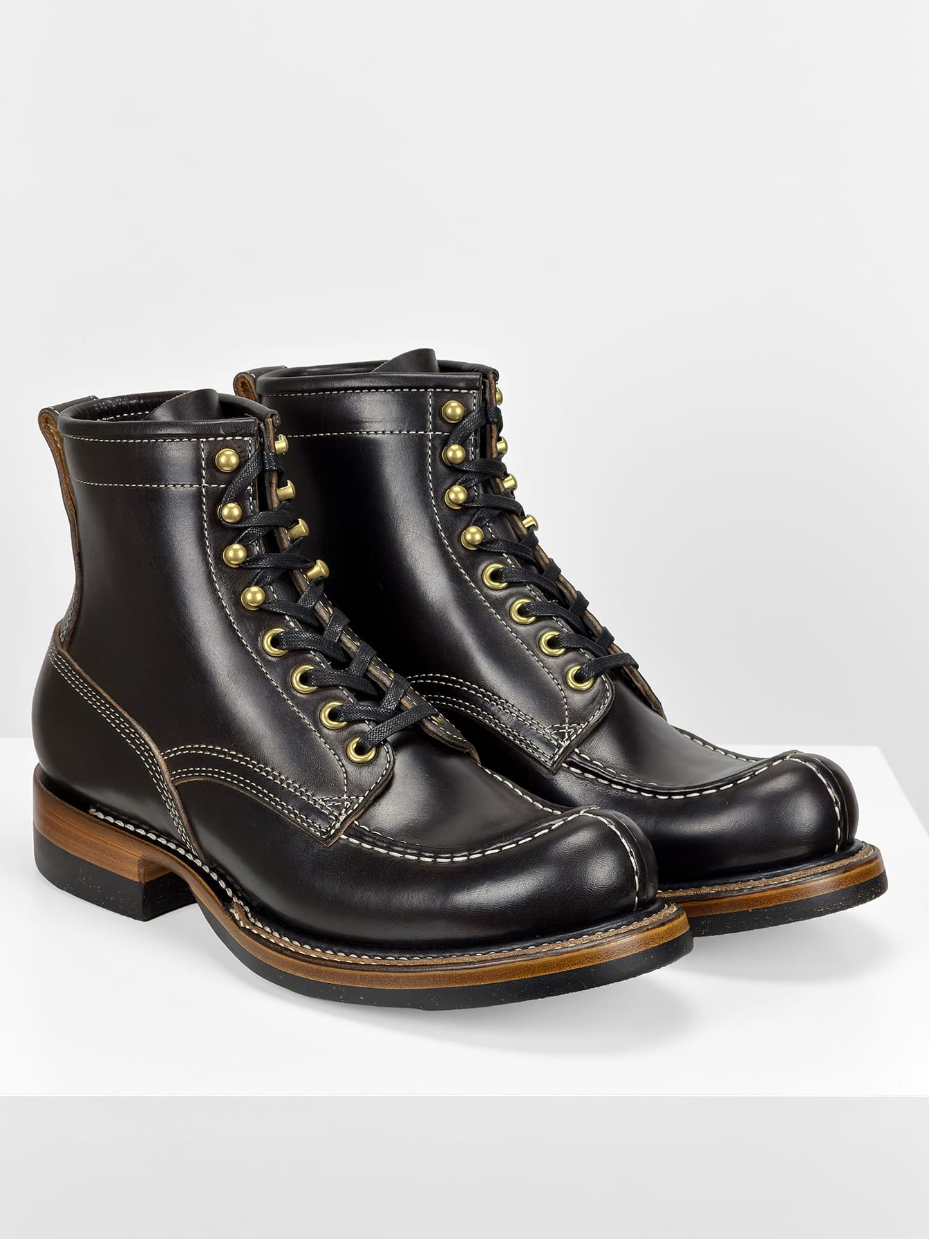 (MTO) - Tanker Boot | Horween Black CXL | Dr. Sole | Stitchdown Construction - 6270