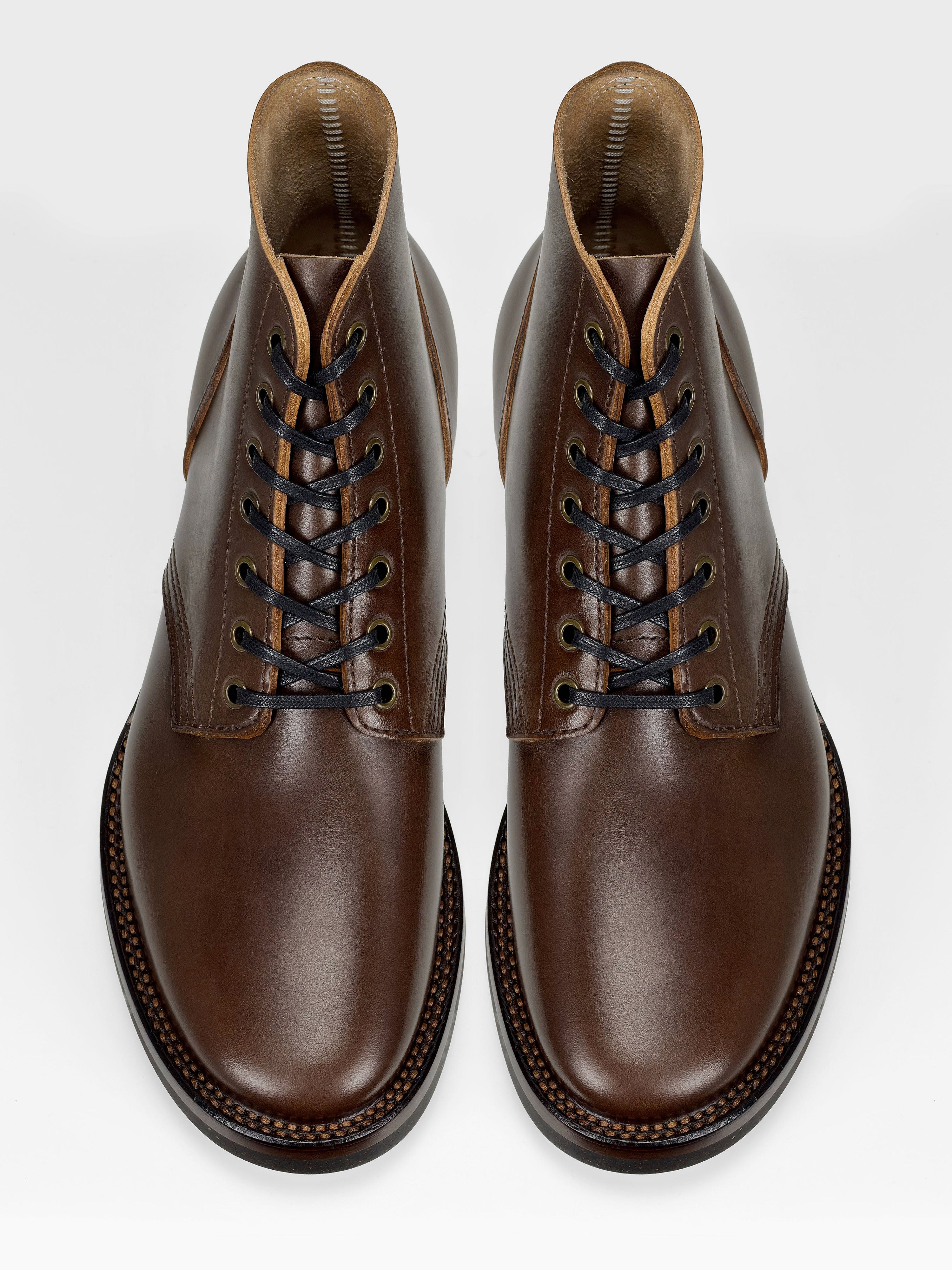 (MTO)-Escape Boots — Maryam coffee oil and waxed horsebutt -6712
