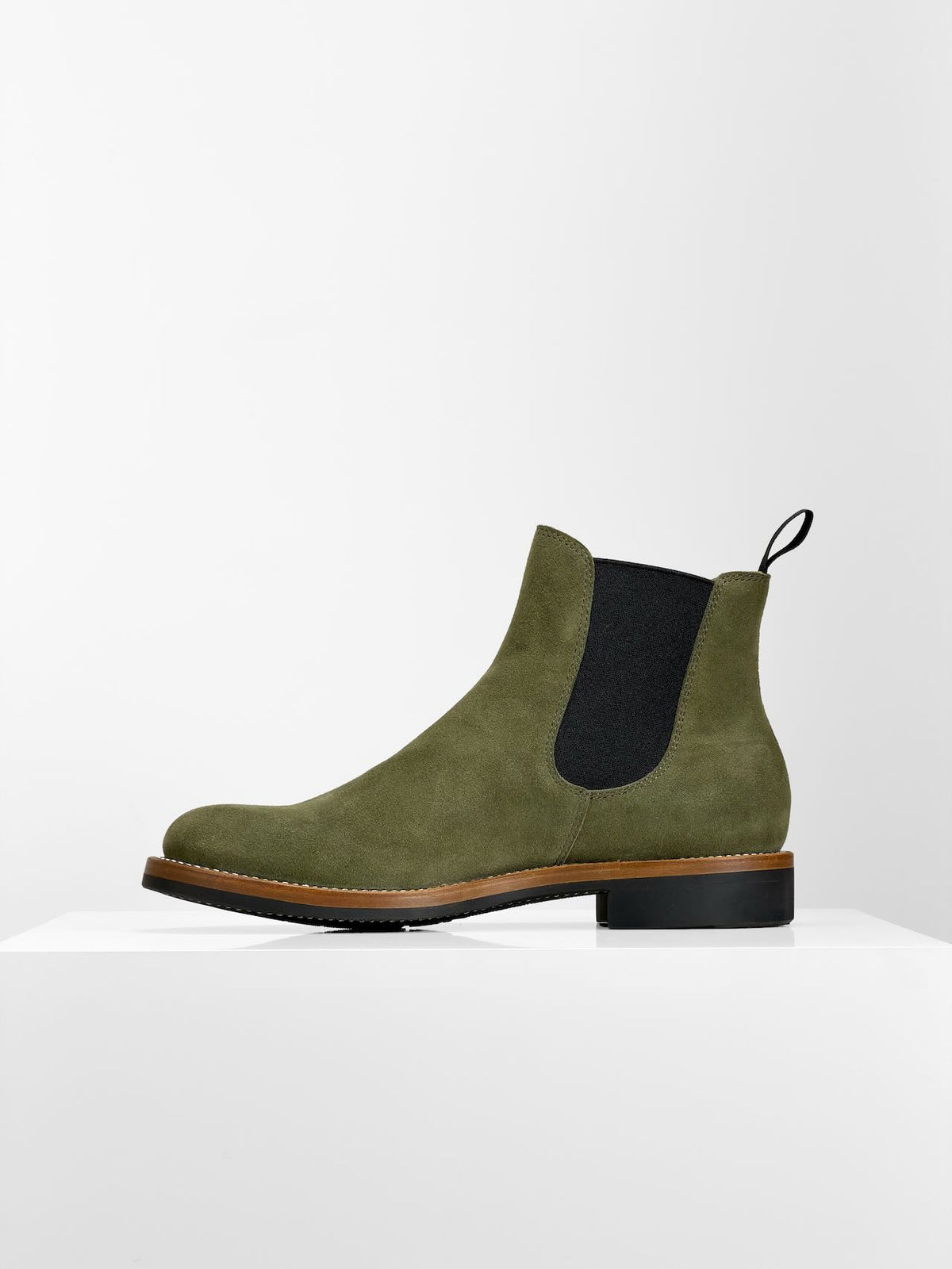 (MTO) - Chelsea Boots -Reverse/Sage — 6838