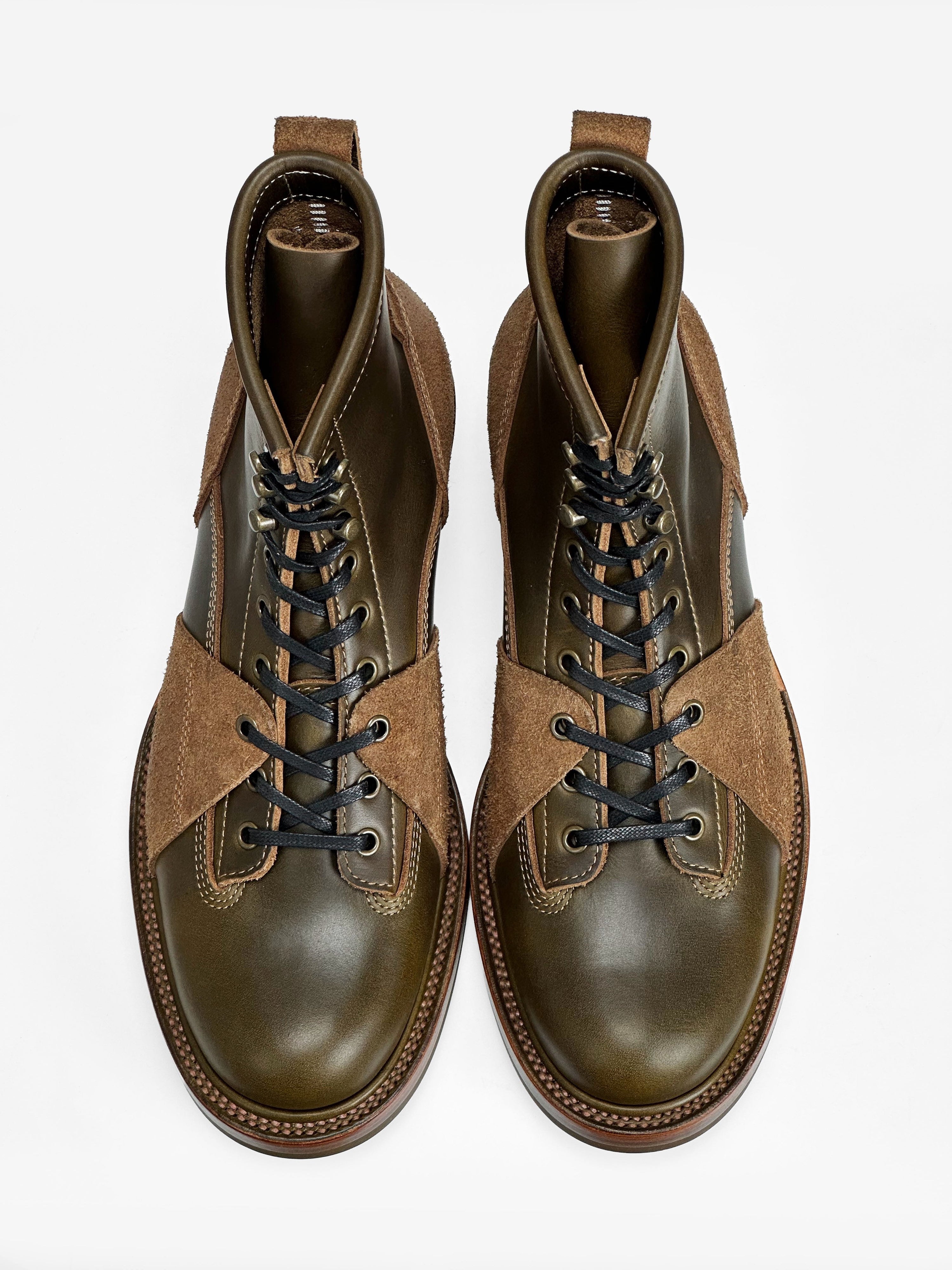 (MTO) Short-Toe Work Boot 7758 — Olive | Goodyear Welted