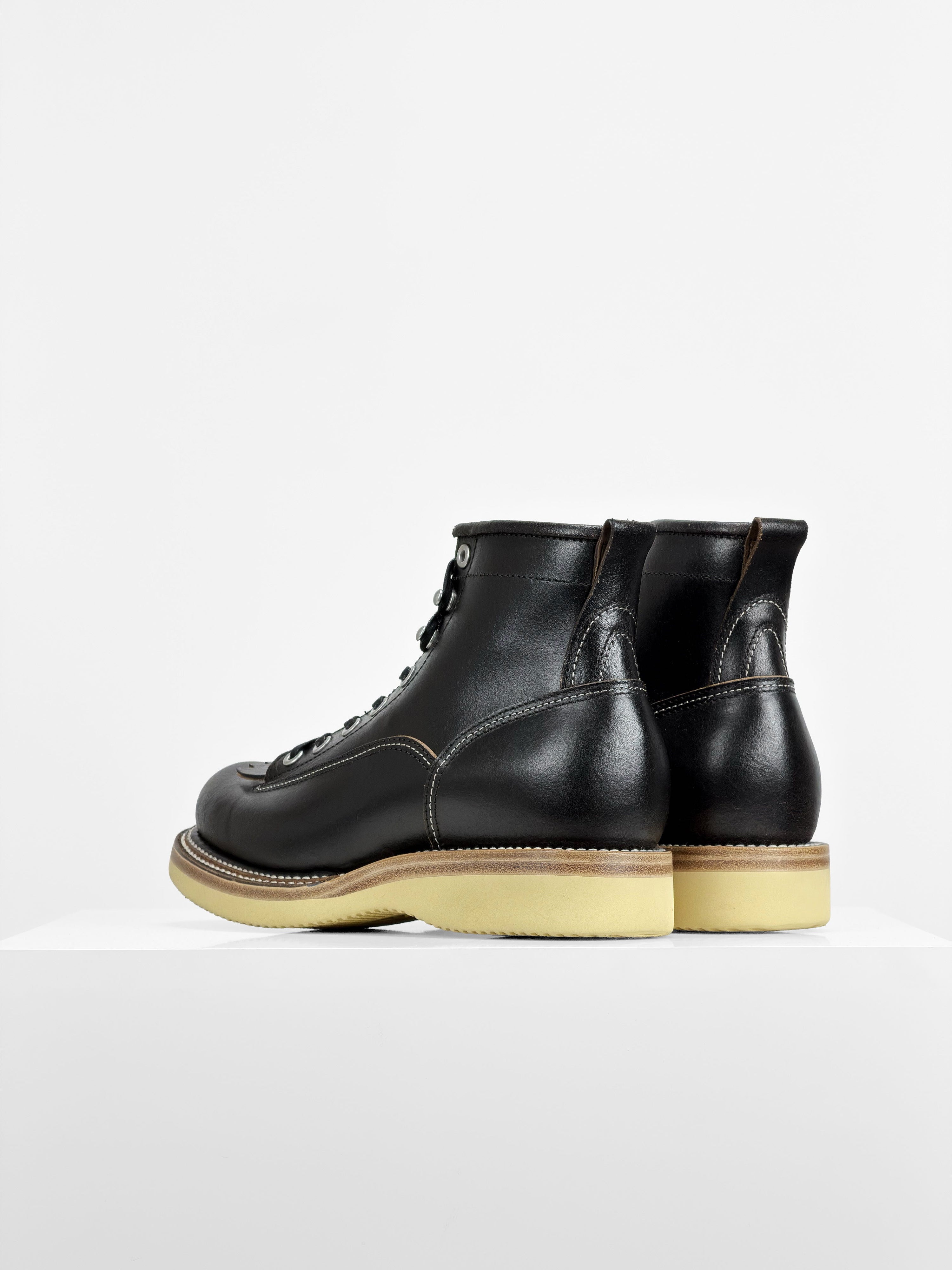 (MTO)-Short-Toe Logger-Inspired Work Boots-6980