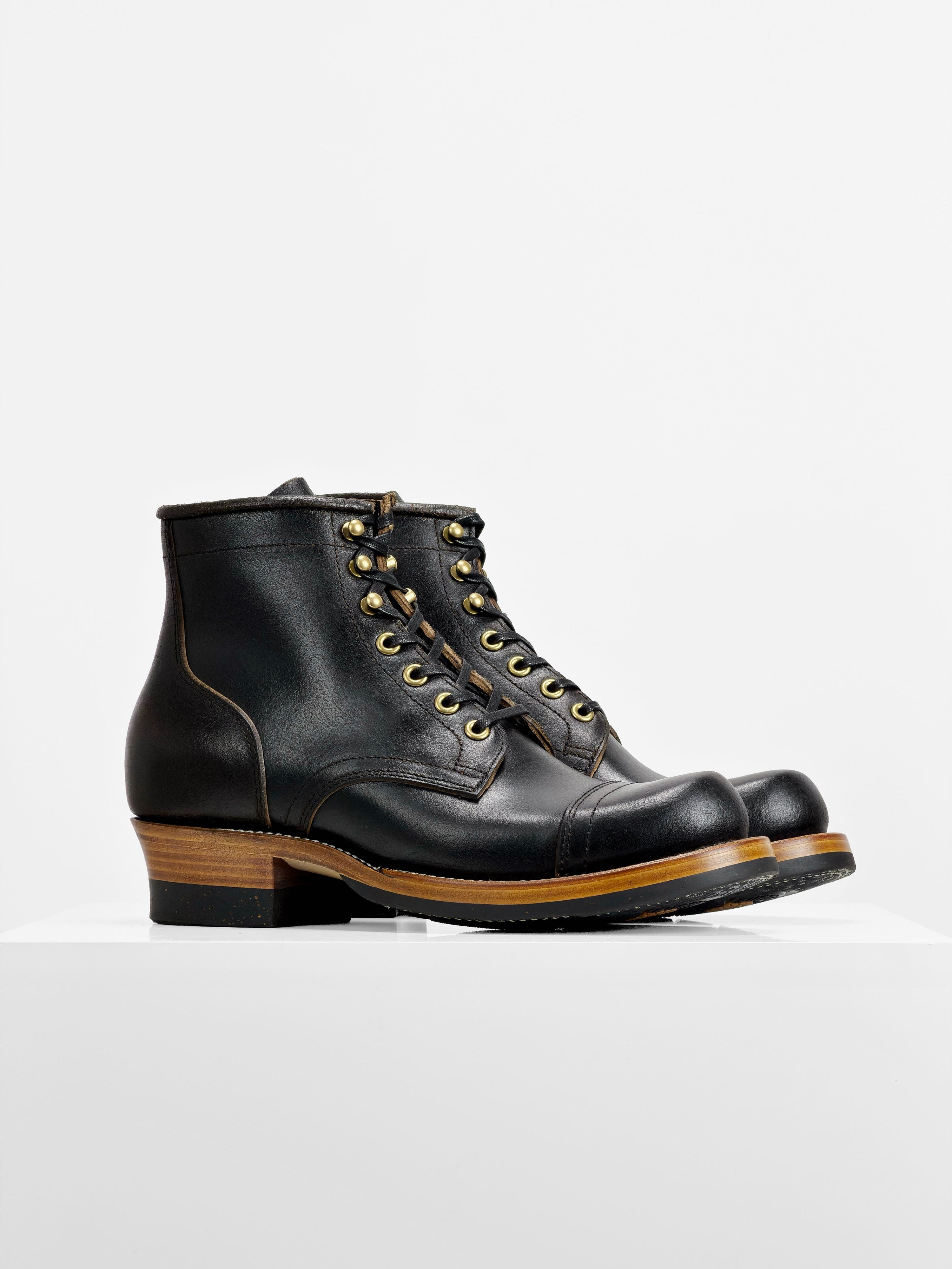 (MTO) - Miner Boots-Horween Waxed Flesh, Goodyear Welt-6310