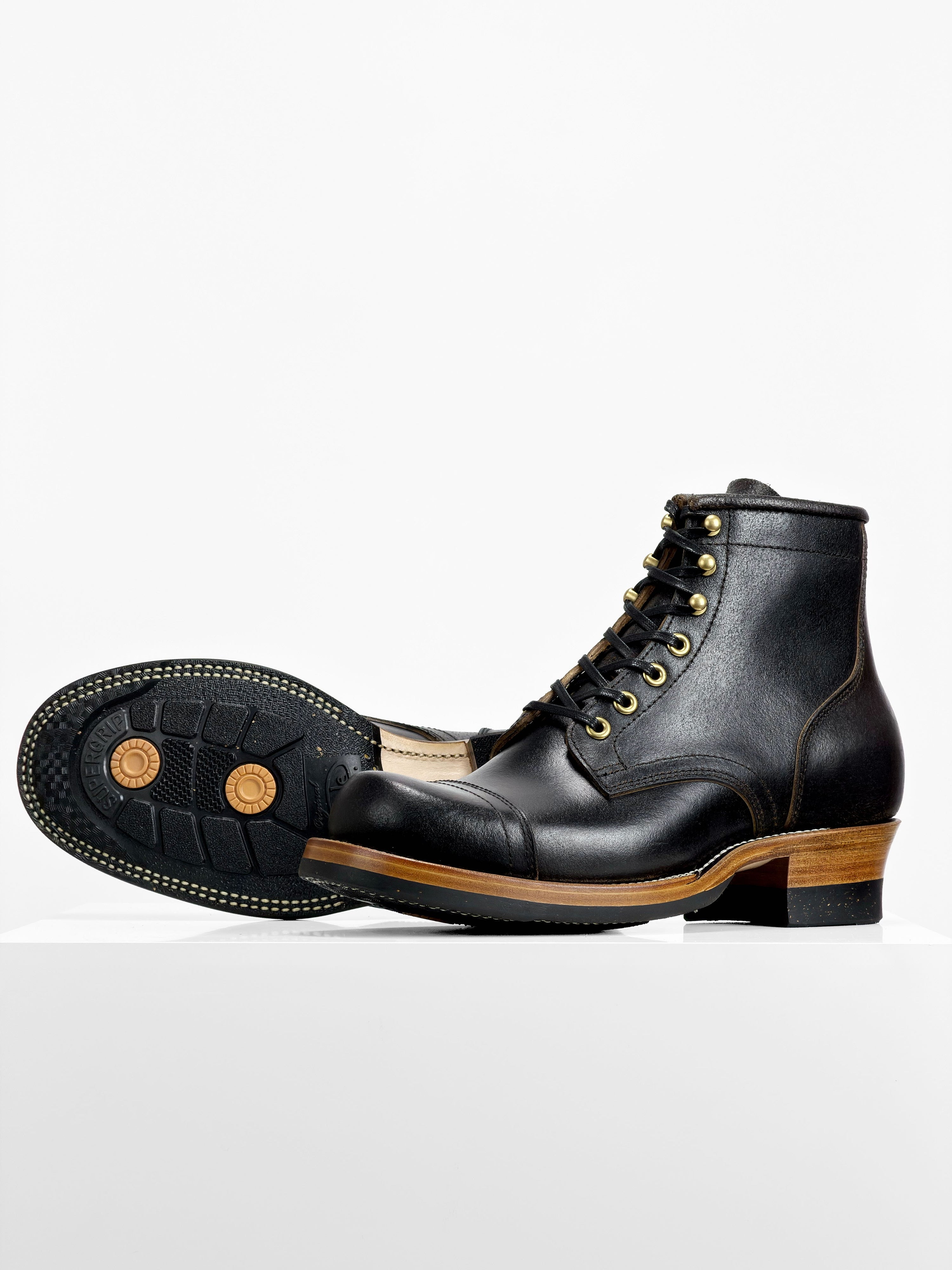 (MTO) - Miner Boots-Horween Waxed Flesh, Goodyear Welt-6310
