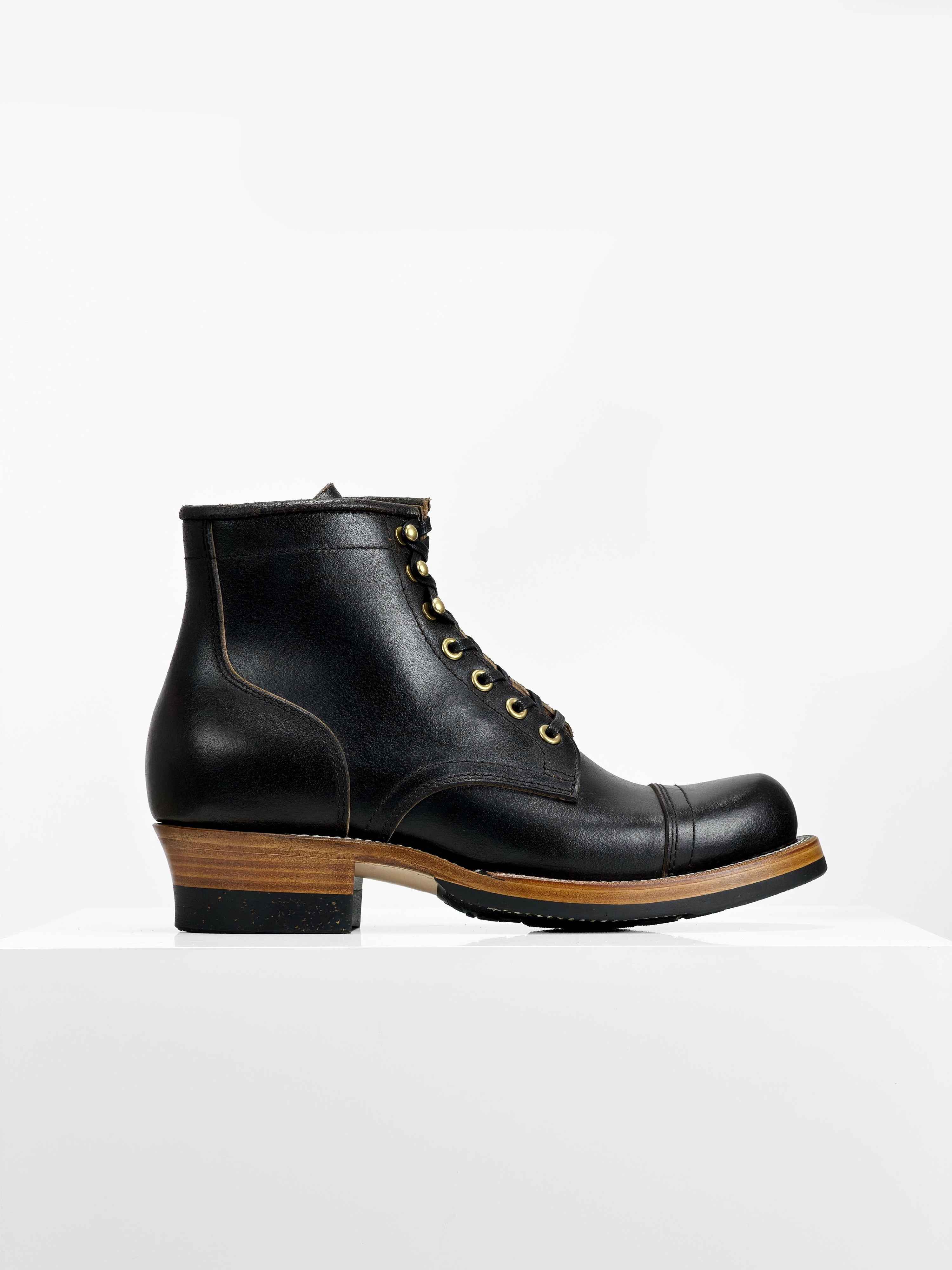 (MTO) - Miner Boots-Horween Waxed Flesh, Goodyear Welt-6310