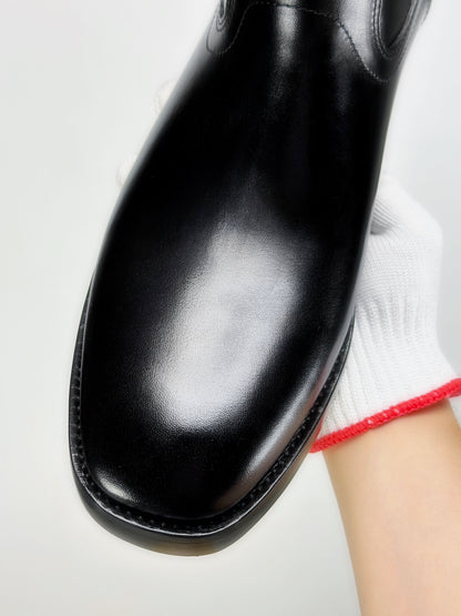 CowBoy Boots -Black Maryma Horsebutt TPR