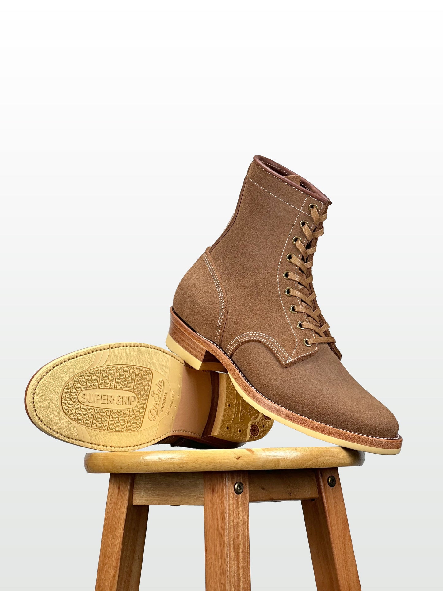 Woodcutting boots - Horween natural roughout-C28
