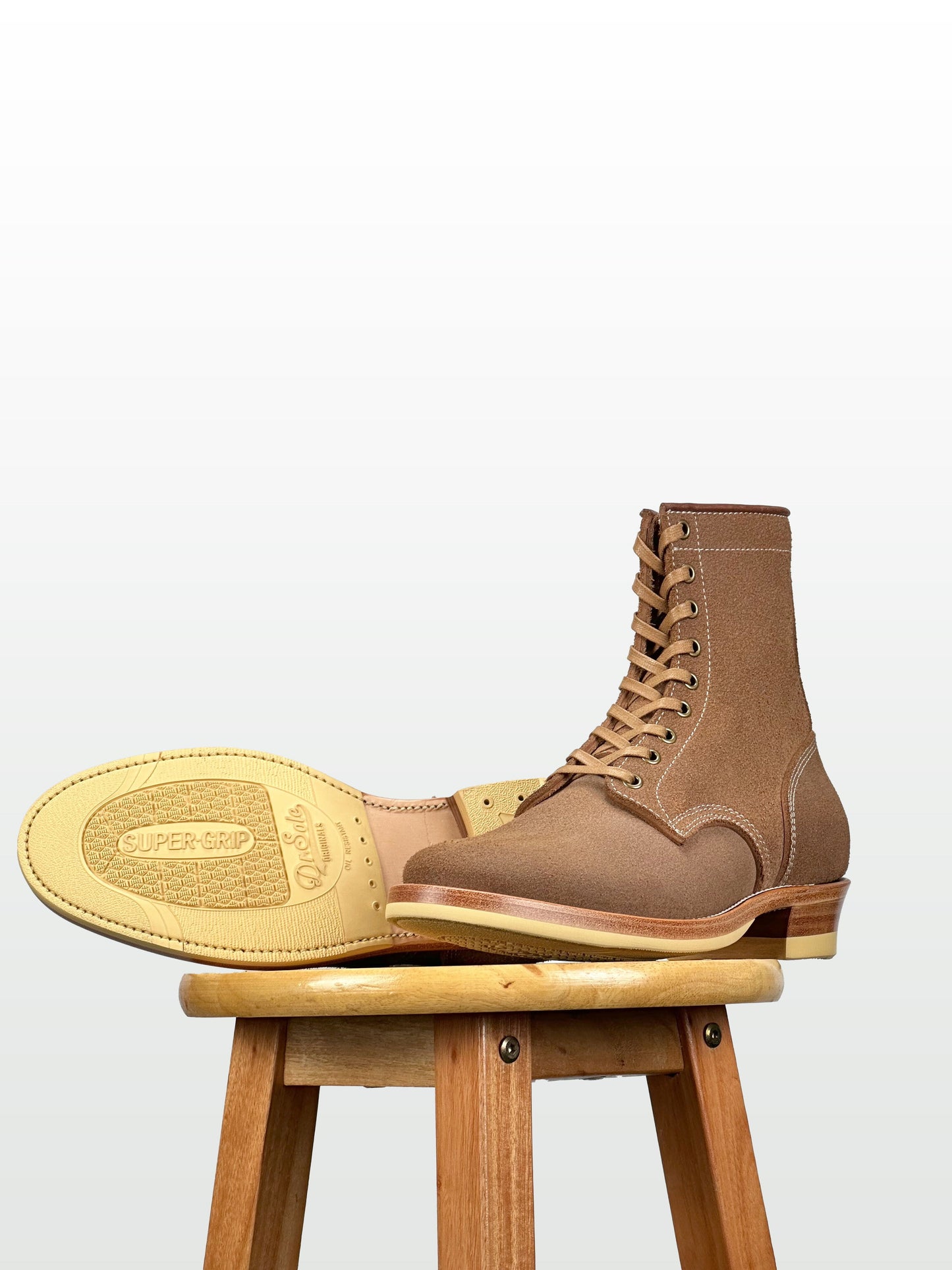 Woodcutting boots - Horween natural roughout-C28