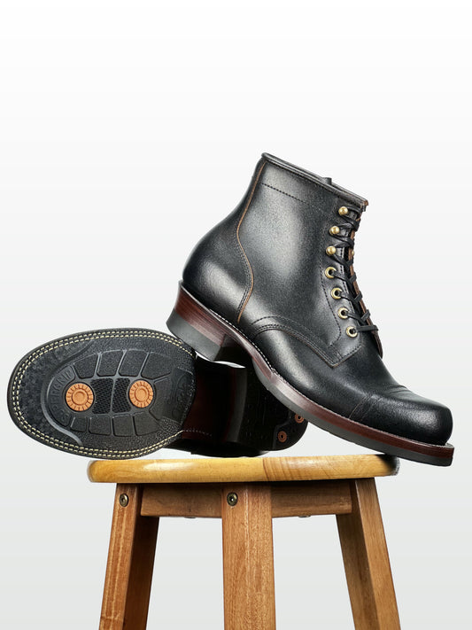 Miner Boots-Horween Waxed Flesh, Goodyear Welt