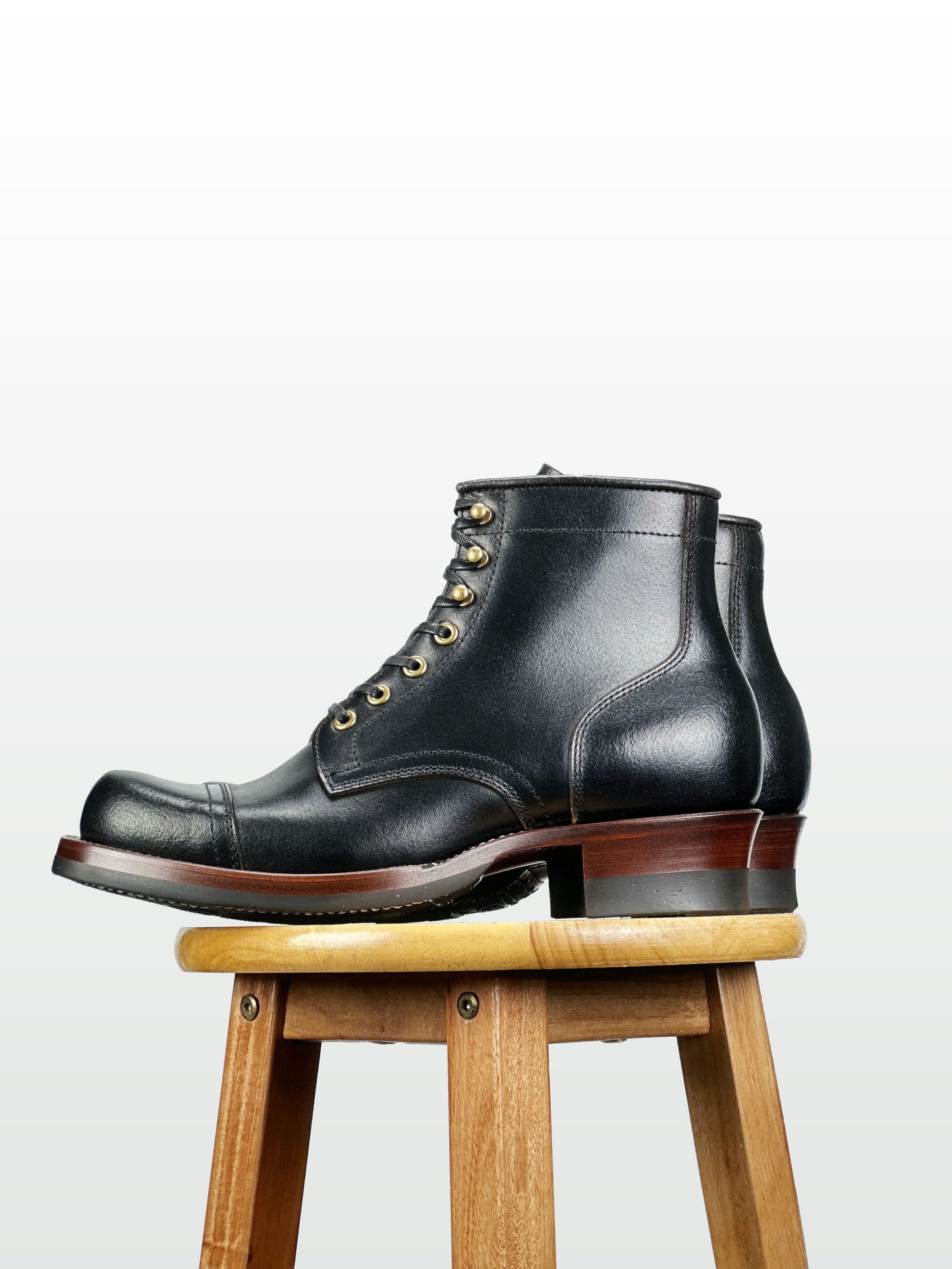 Miner Boots-Horween Waxed Flesh, Goodyear Welt