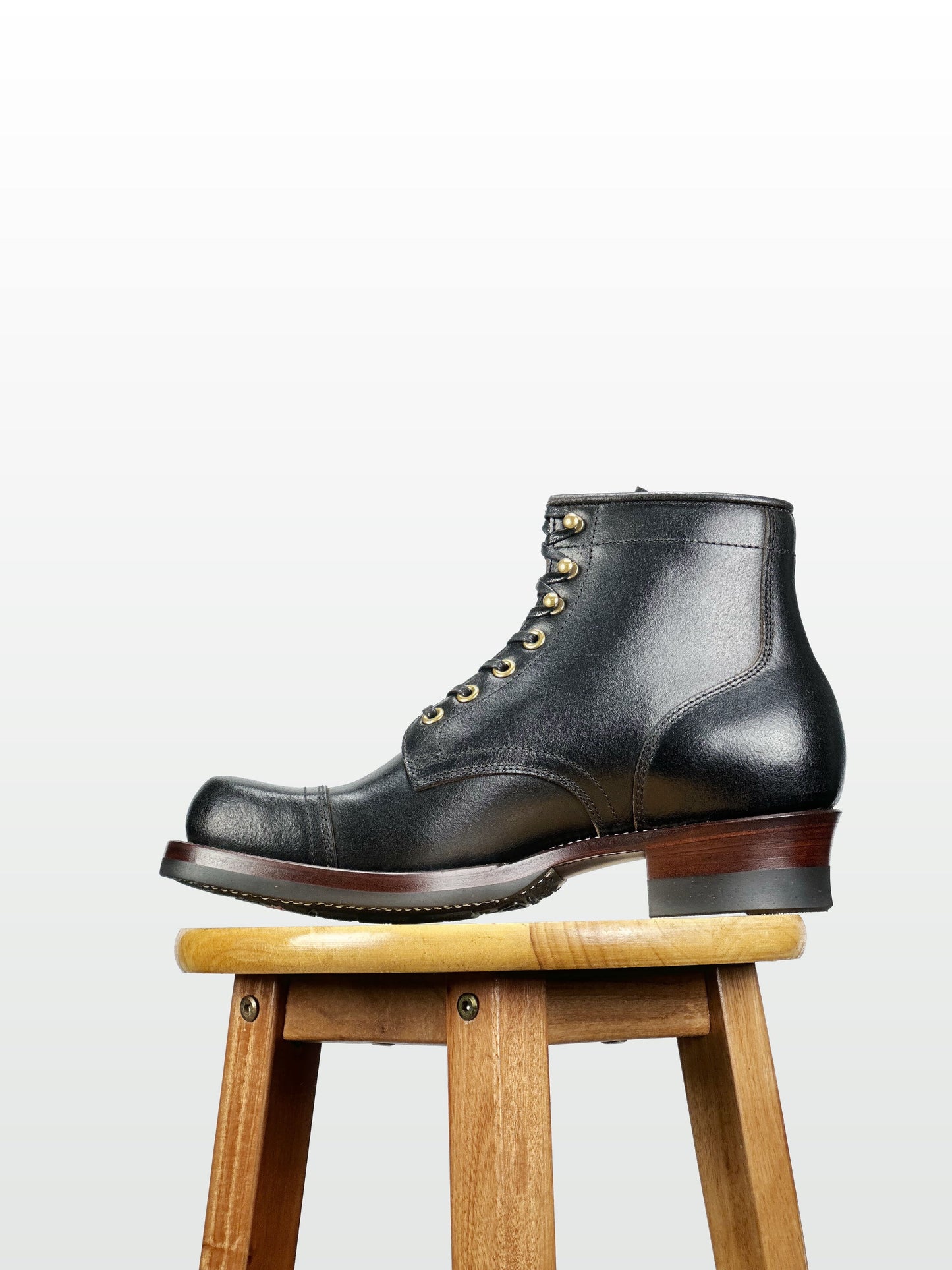 Miner Boots-Horween Waxed Flesh, Goodyear Welt