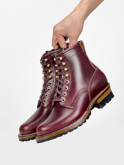 Woodcutting boots MTO - Horween cxl Claret - 6188