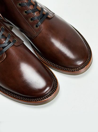 (MTO)-Escape Boots — Maryam coffee oil and waxed horsebutt -6713