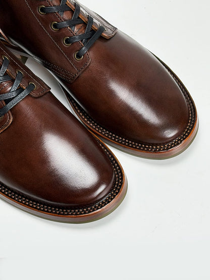 (MTO)-Escape Boots — Maryam coffee oil and waxed horsebutt -6713