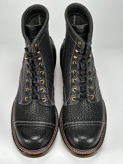 Miner Boots -Black bison-SD with double stitch
