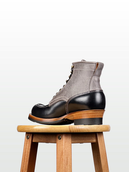 (MTO) - Tanker Boot | CFS Grey Kudu × Horween Black CXL | Dr. Sole | Goodyear 180/270 Stitch  - 6269