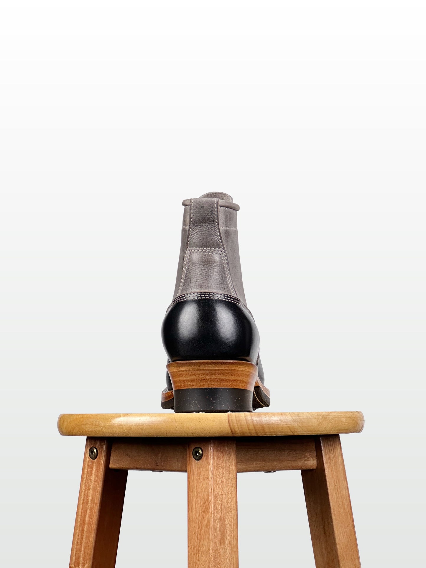 (MTO) - Tanker Boot | CFS Grey Kudu × Horween Black CXL | Dr. Sole | Goodyear 180/270 Stitch  - 6269