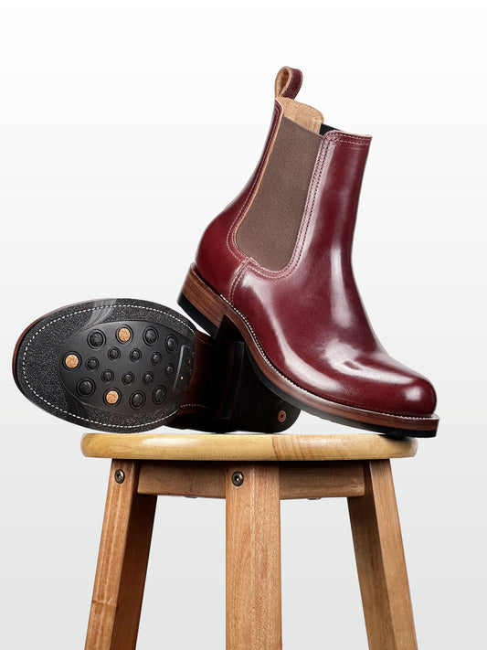 The Bordeaux Chelsea —  Maryam Horsebutt , 3/4 Goodyear Welt-6363