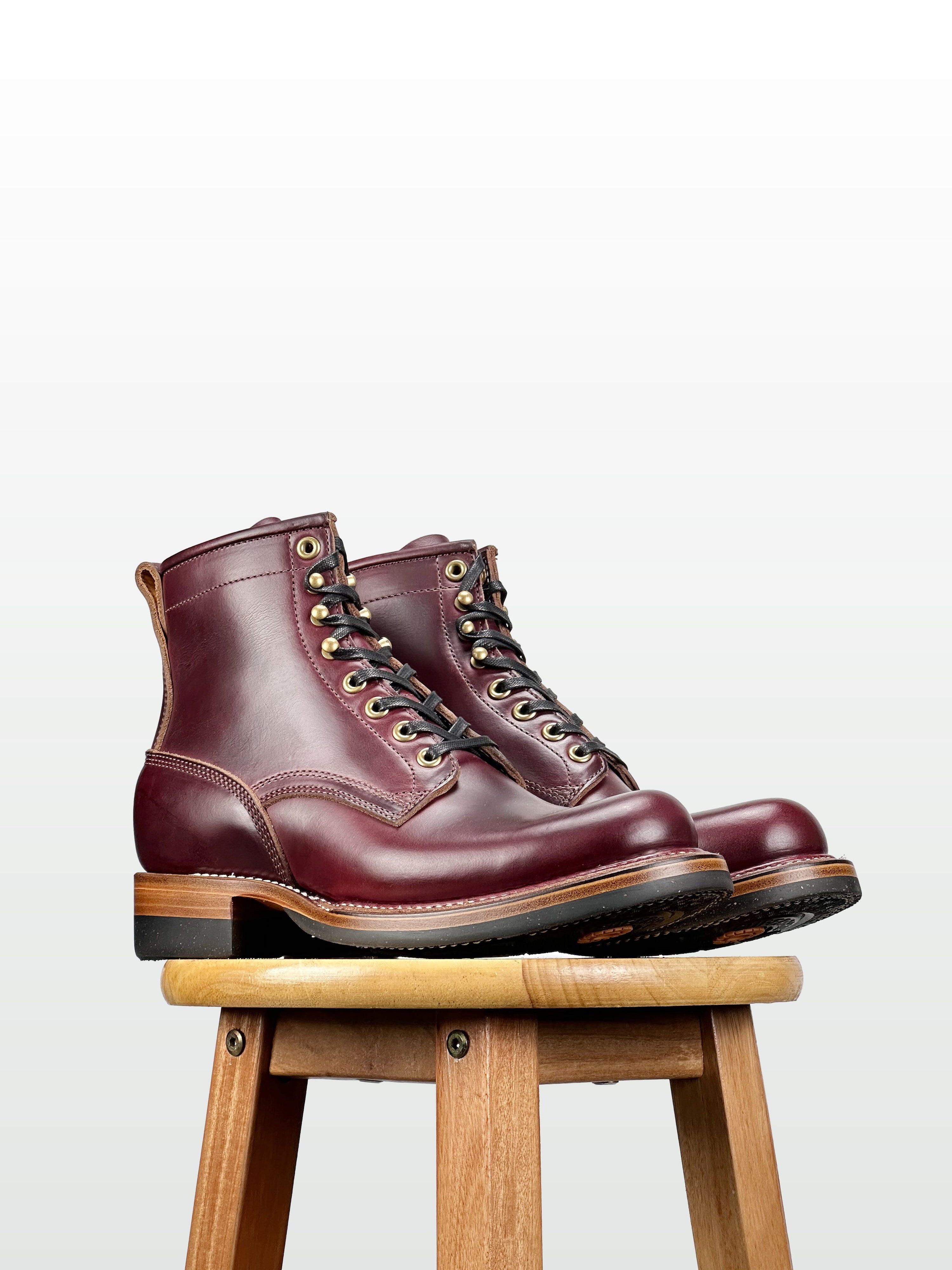 (MTO) - Woodcutting boots  - Horween cxl Claret - 6181