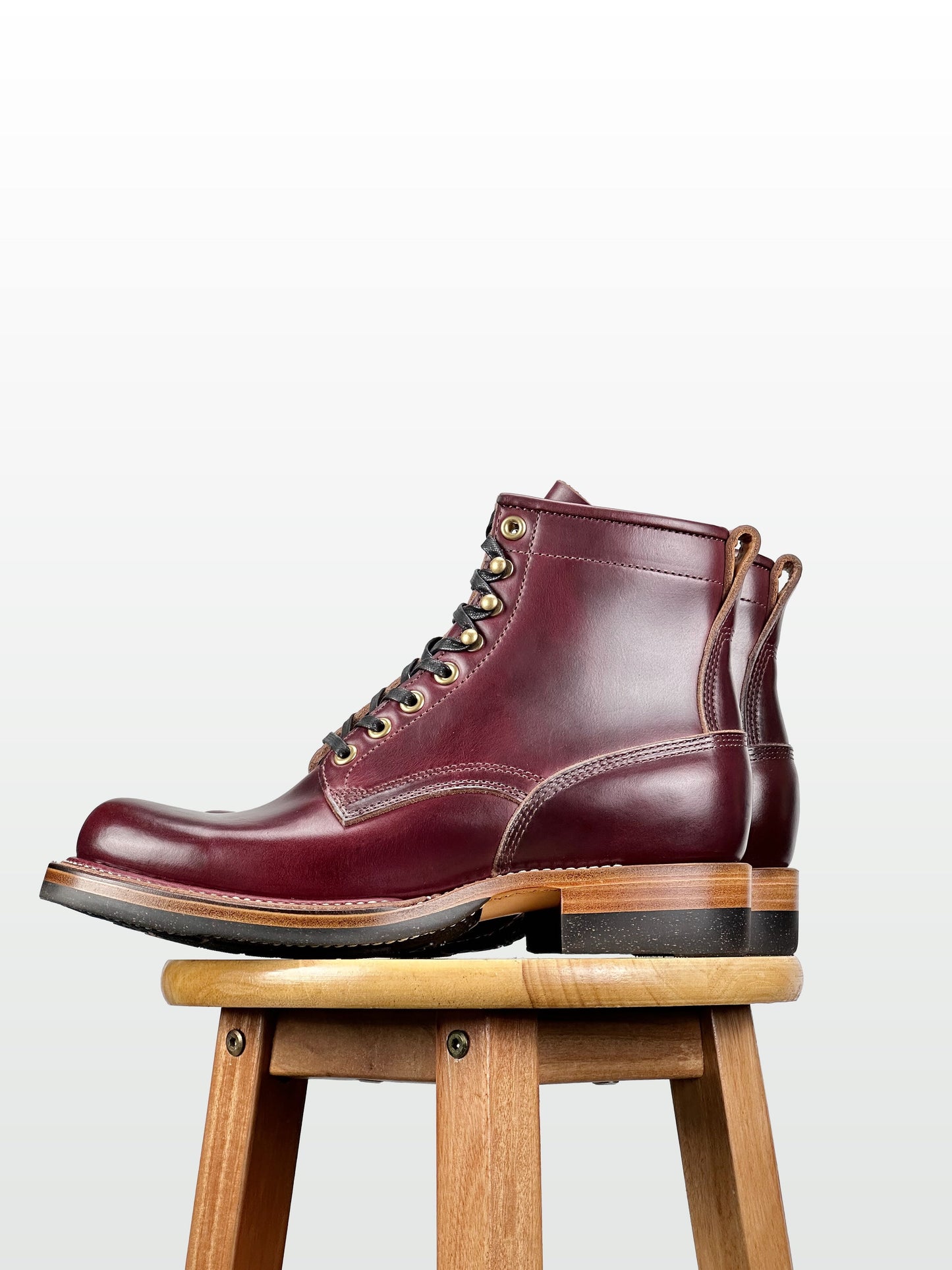 (MTO) - Woodcutting boots  - Horween cxl Claret - 6187