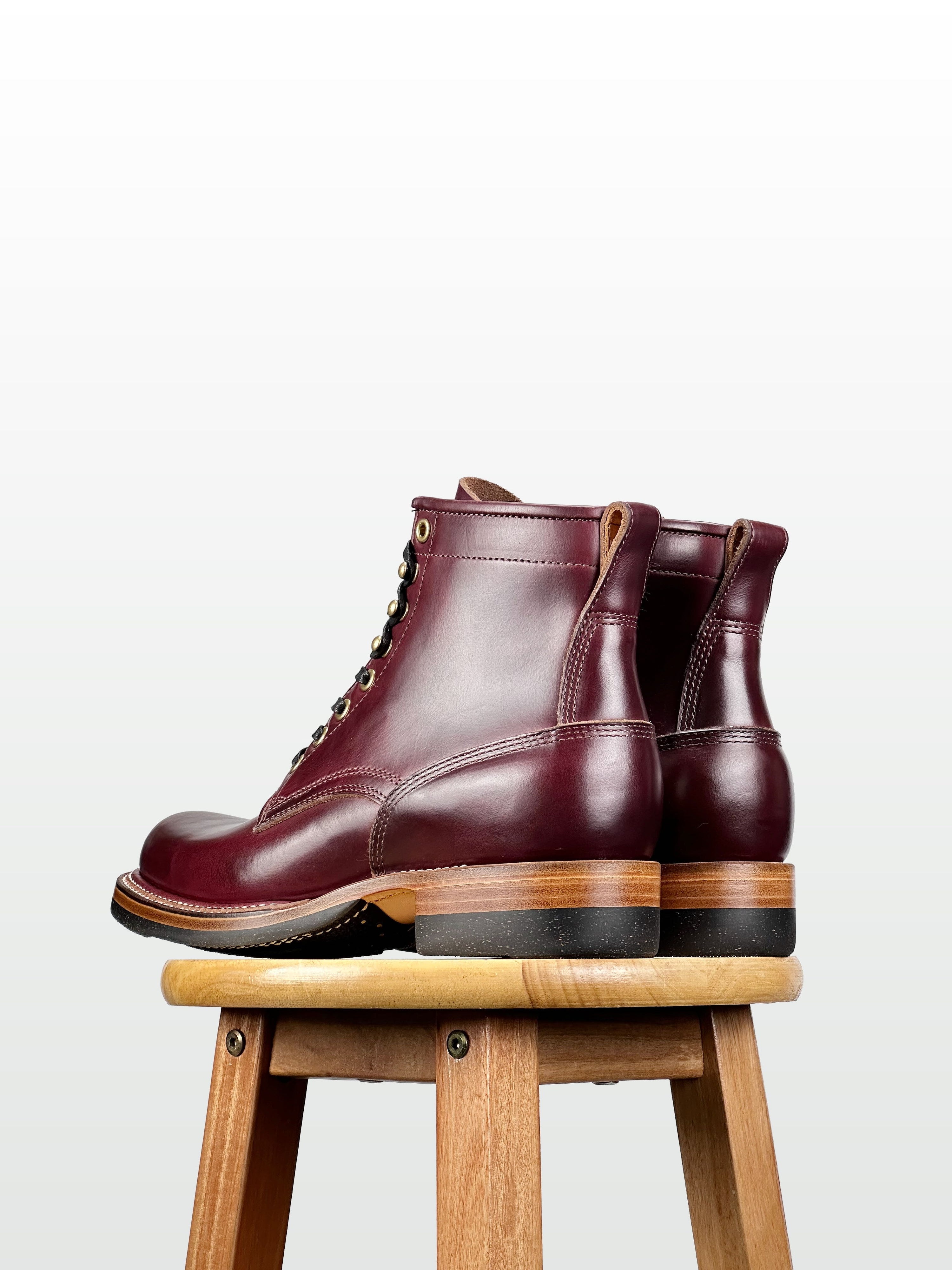 (MTO) - Woodcutting boots  - Horween cxl Claret - 6181