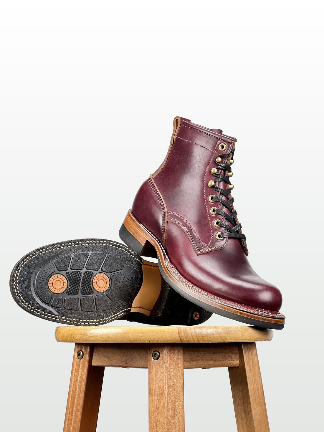 (MTO) - Woodcutting boots  - Horween cxl Claret - 6181