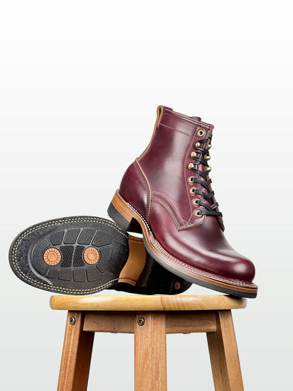 (MTO) - Woodcutting boots  - Horween cxl Claret - 6181