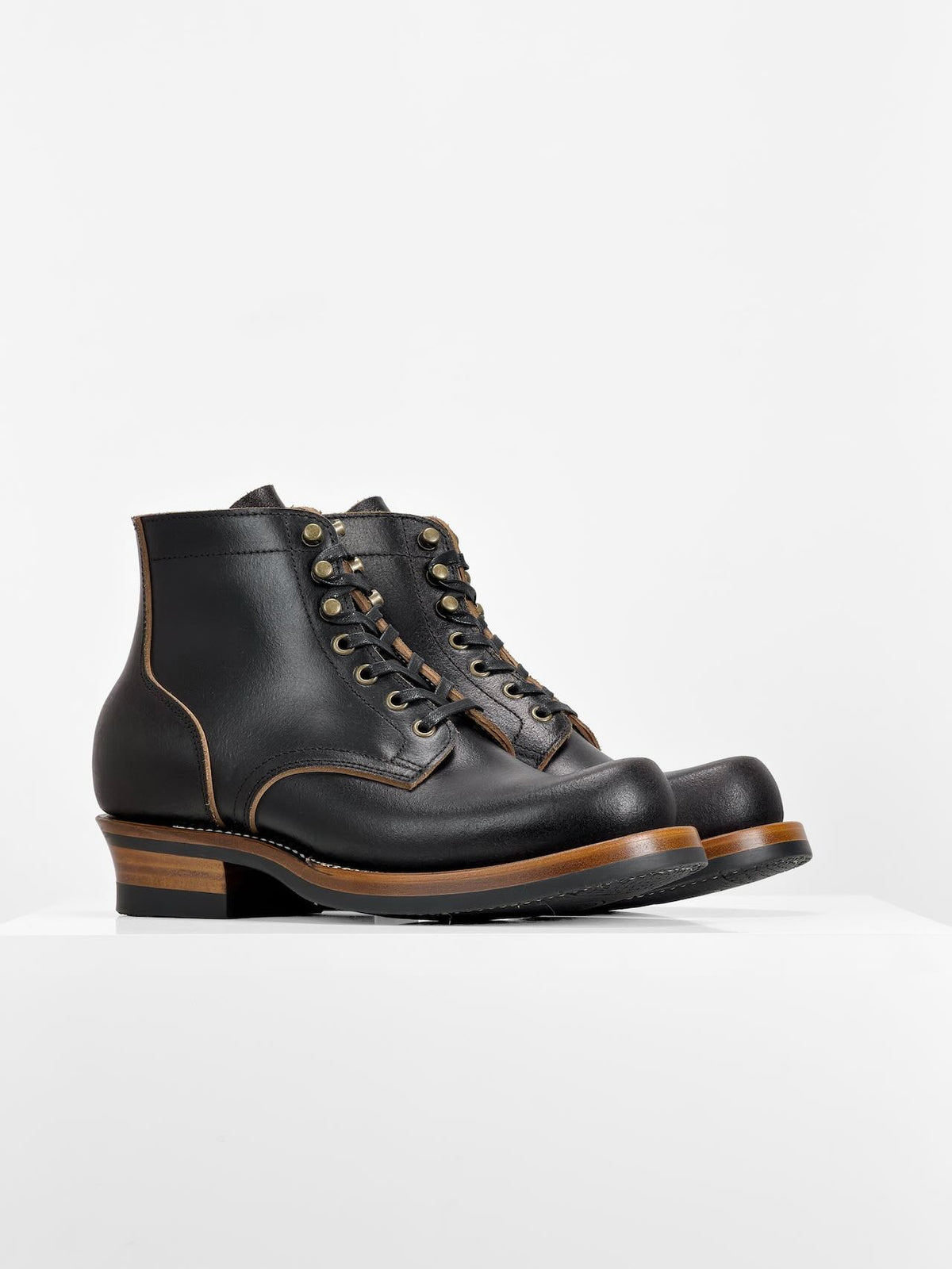 (MTO) - Miner Boots-Horween Waxed Flesh, Goodyear Welt-6185