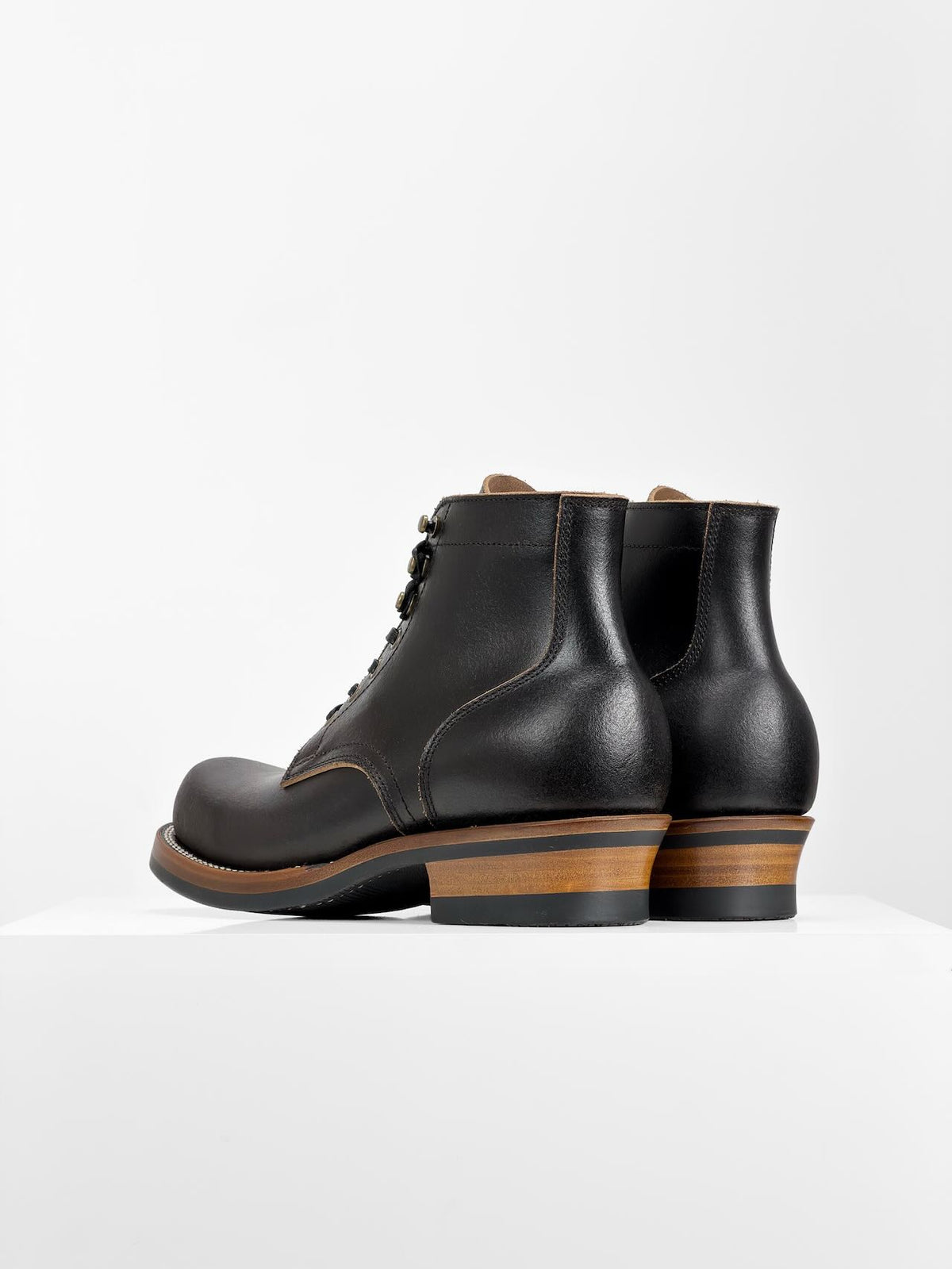 (MTO) - Miner Boots-Horween Waxed Flesh, Goodyear Welt-6185