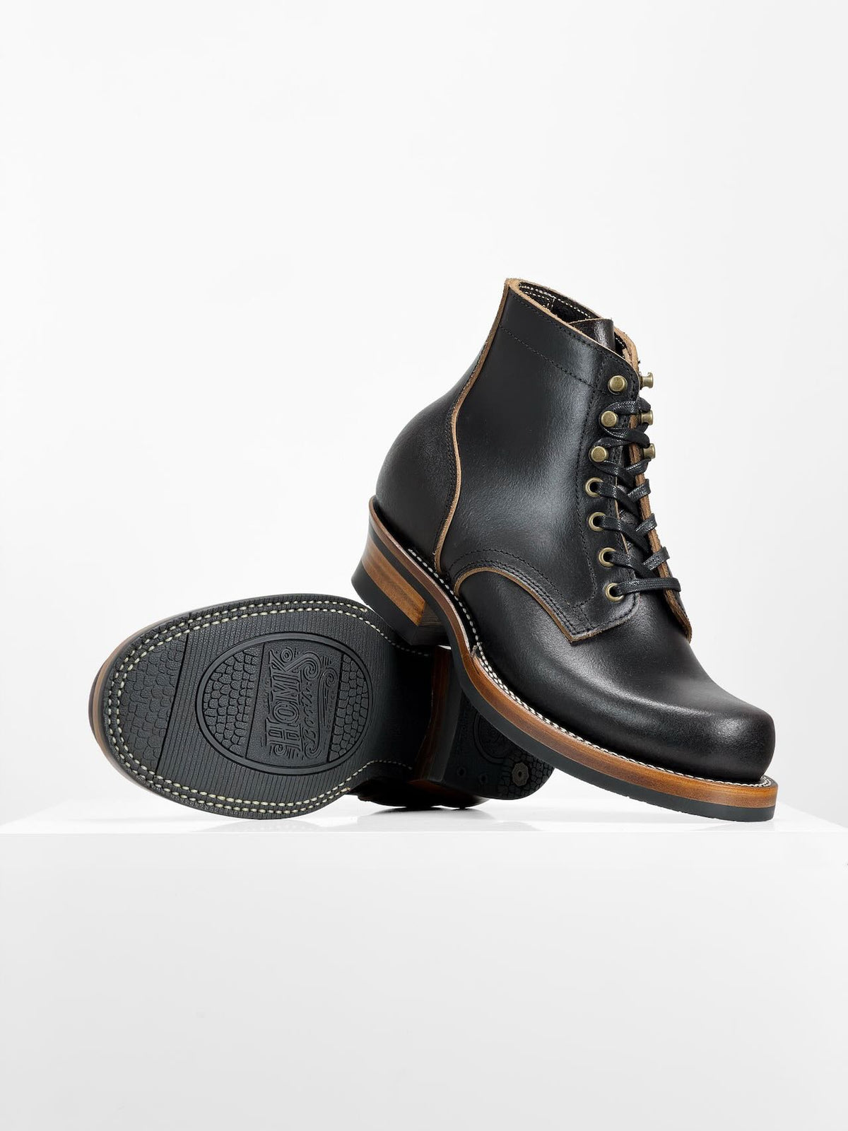 (MTO) - Miner Boots-Horween Waxed Flesh, Goodyear Welt-6185