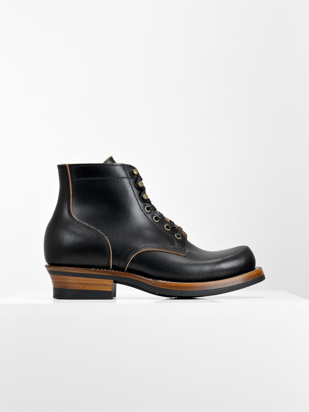 (MTO) - Miner Boots-Horween Waxed Flesh, Goodyear Welt-6185
