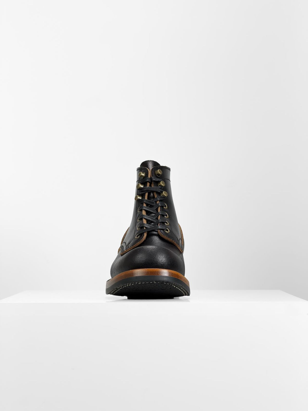 (MTO) - Miner Boots-Horween Waxed Flesh, Goodyear Welt-6185