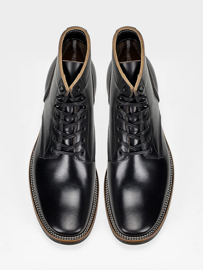 (MTO) - Escape Boots  - Black TeaCore  Cowhide - 5608