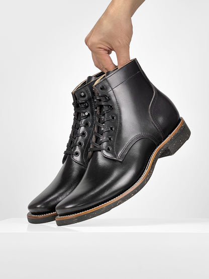 (MTO) - Escape Boots  - Black TeaCore  Cowhide - 5608