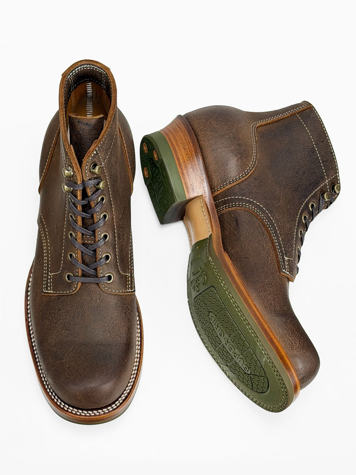(MTO) - Miner Boots - C.F. Stead KUDU (UK)  SNUFF   - 6185/with 2 hooks