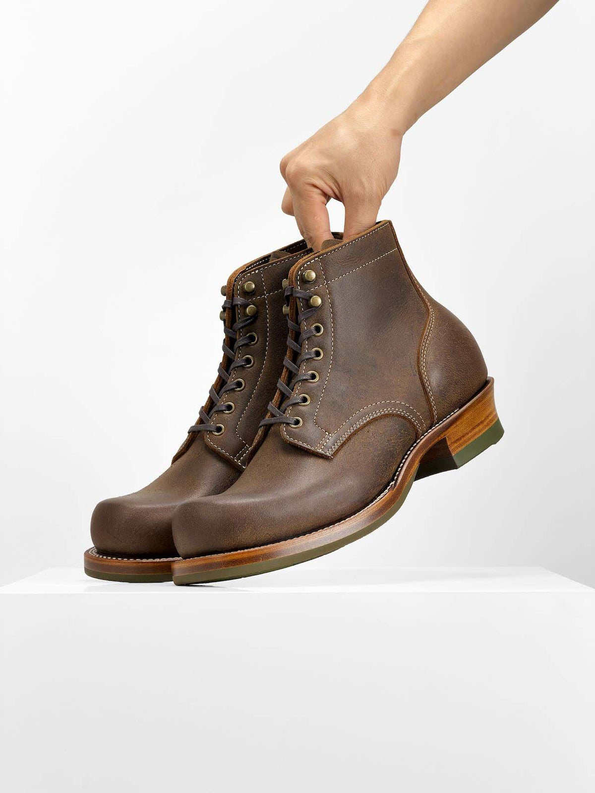(MTO) - Miner Boots - C.F. Stead KUDU (UK)  SNUFF   - 6185/with 2 hooks