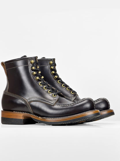 (MTO) - Tanker Boot |  Horween Black CXL | Dr. Sole | Stitchdown Construction  - 6270