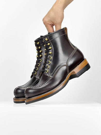 (MTO) - Tanker Boot |  Horween Black CXL | Dr. Sole | Stitchdown Construction  - 6270