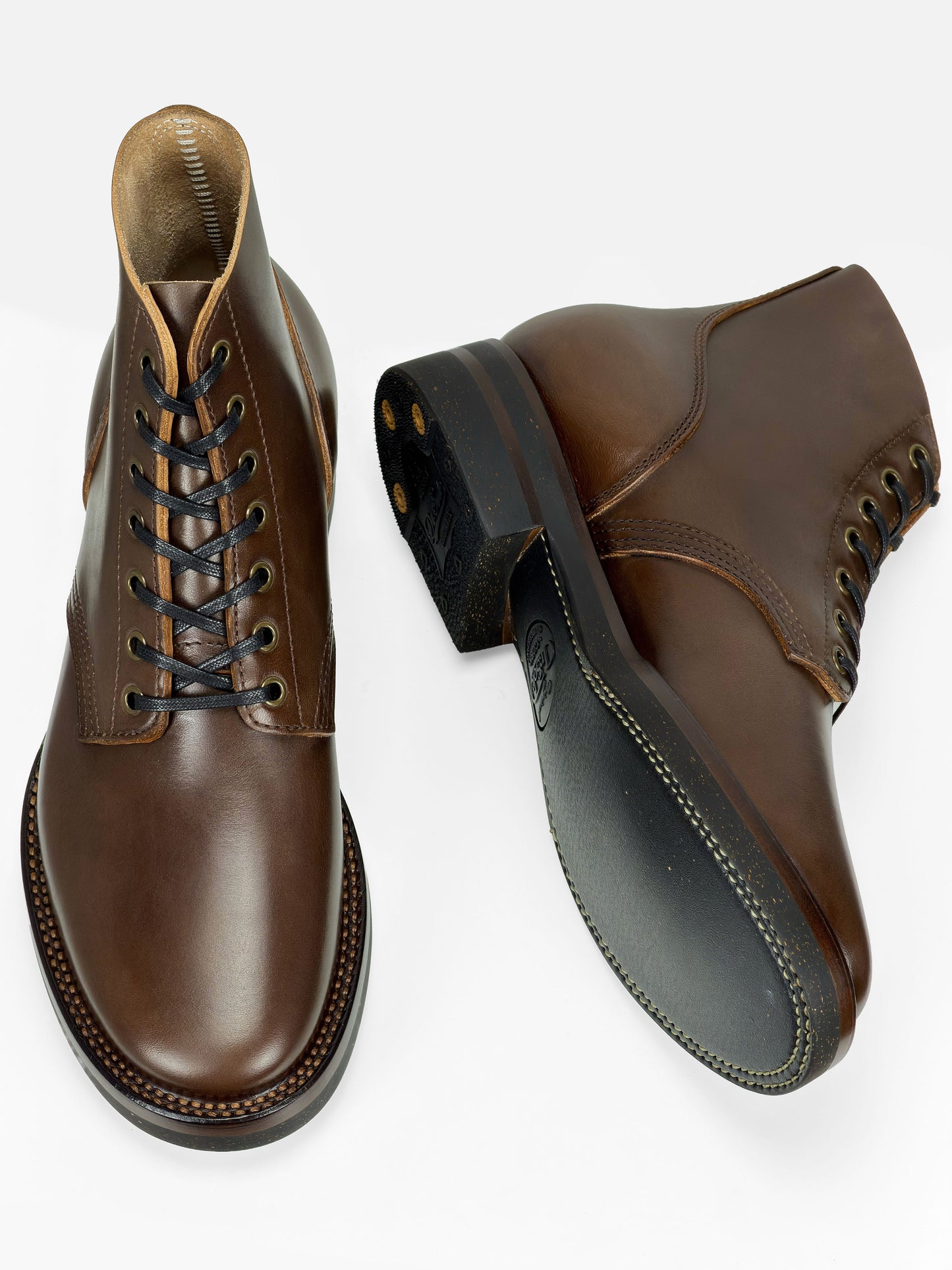 (MTO)-Escape Boots — Maryam coffee oil and waxed horsebutt -6712