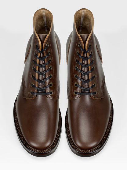 (MTO)-Escape Boots — Maryam coffee oil and waxed horsebutt -6712