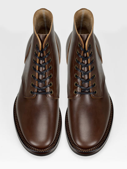 (MTO)-Escape Boots — Maryam coffee oil and waxed horsebutt -6712