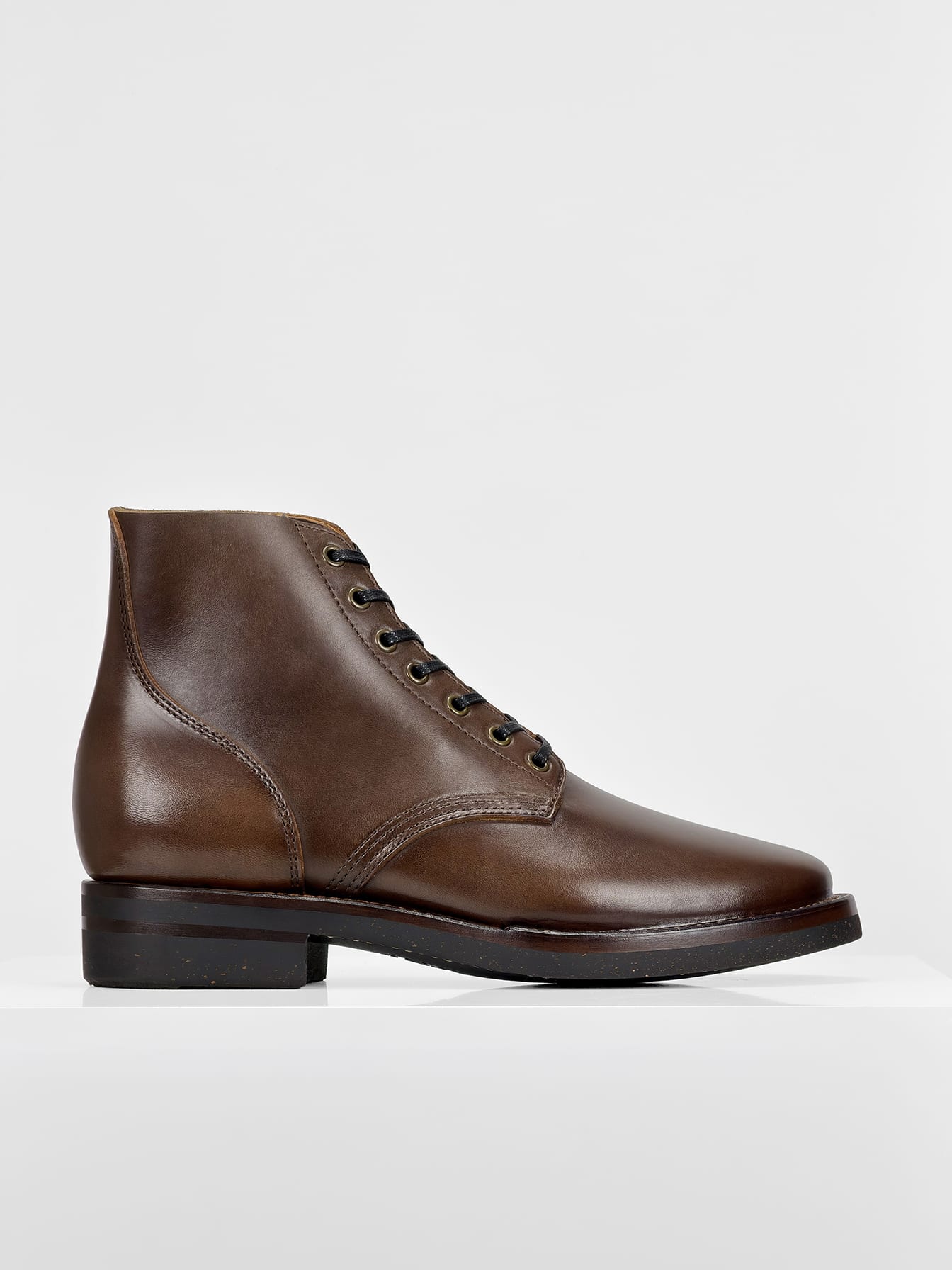 (MTO)-Escape Boots — Maryam coffee oil and waxed horsebutt -6712