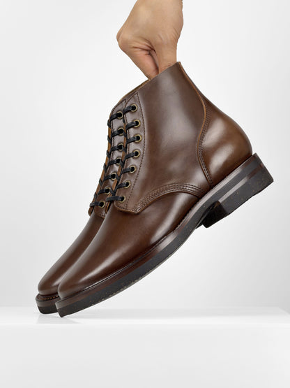 (MTO)-Escape Boots — Maryam coffee oil and waxed horsebutt -6712